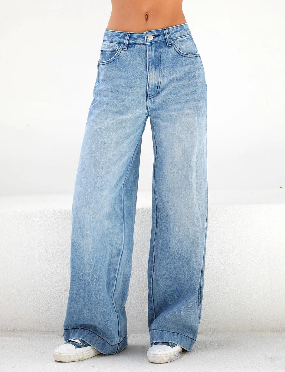 High Waist Loose Wide Leg Women's Jeans