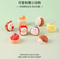 Микропейзаж, мультяшный милый маленький ёжик, фигурка животного, мох, ландшафтное украшение, аксессуары, настольные мини-маленькие украшения