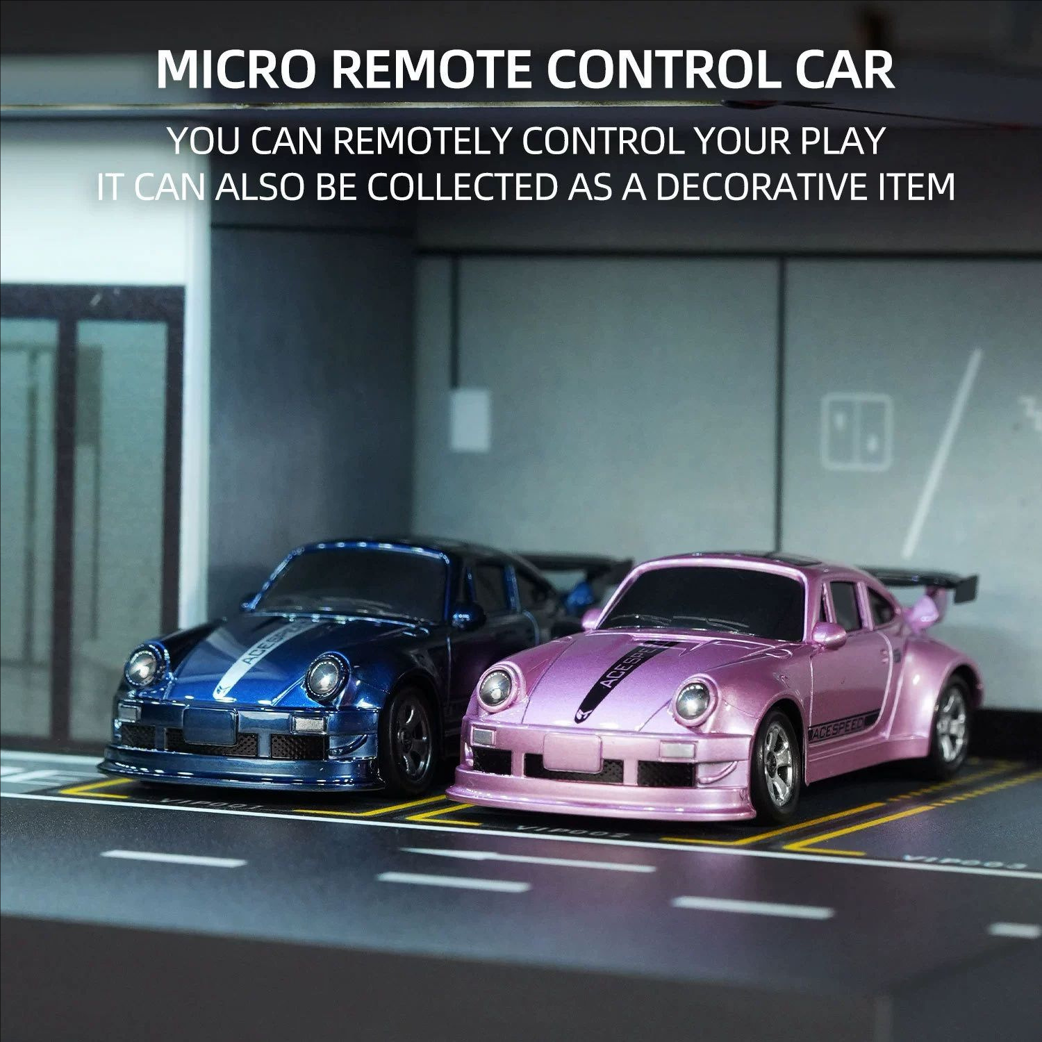 跨境新款抖音1:64桌面四驱漂移车2.4G遥控迷你漂移车灯光玩具批发