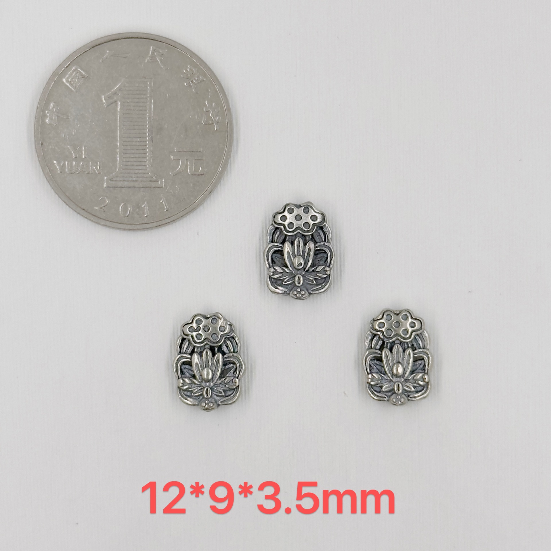 384-417 Shanxi vintage old silver spacer beads DIY accessories 9997 silver bracelet jewelry accessories