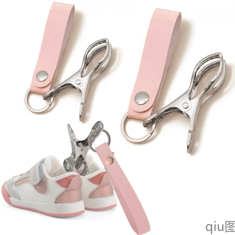 Пятно кроссовки многофункциональный pu держатель для хранения Детская тележка висит обувь зажим одеяло фиксированный кожаный зажим