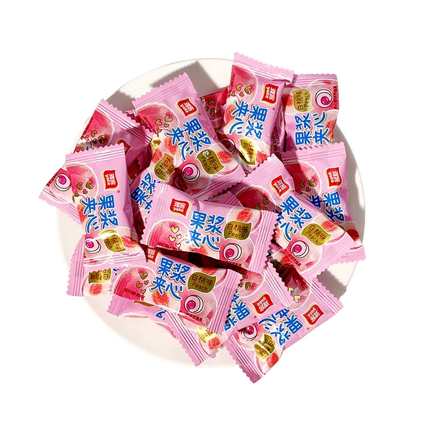Yake fruit pulp filled hard candy white peach flavor 500g (about 65 pieces)