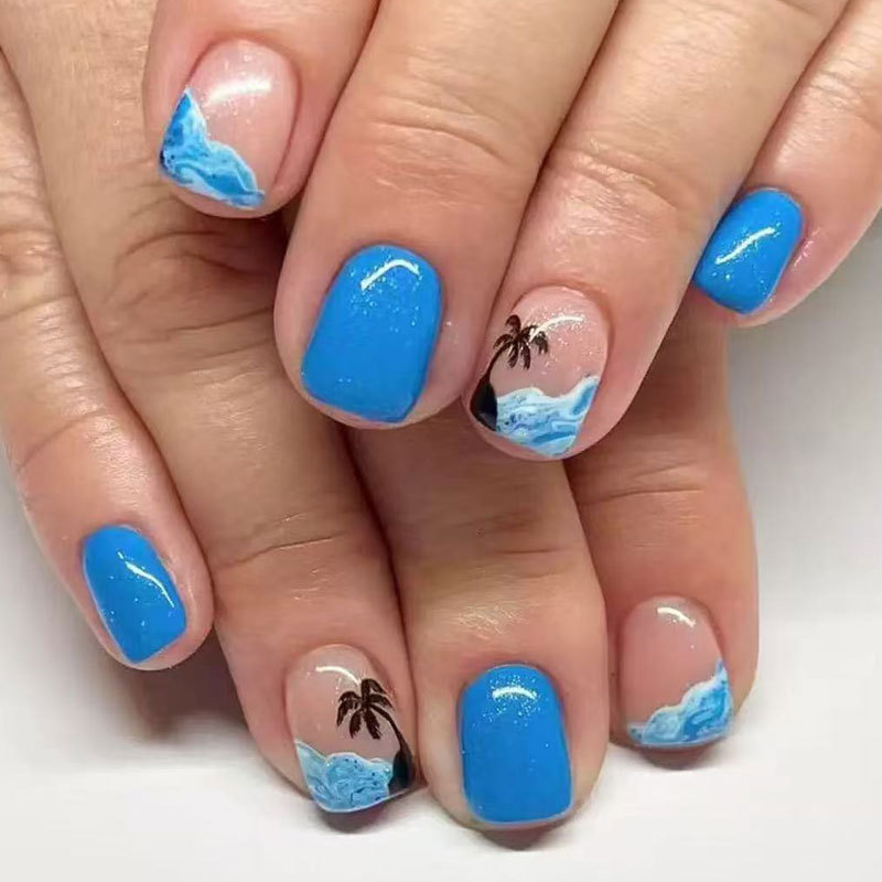 Short Square Nail Butterfly Gradient Ink Rendering Milk Tea Color Manicure Patches 24 Pieces High-End Boxed Manicure Wearable Nails Short Square Nail Butterfly Gradient Ink Rendering Milk Tea Color Manicure Patches 24 Pieces High-End Boxed Manicure Wearable Nails