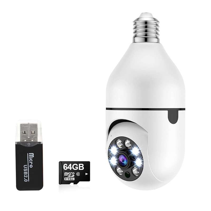 Cámara de bombilla A6 360 grados inteligente intercomunicador monitoreo de seguridad remoto inalámbrico wifi bombilla E27 Cámara