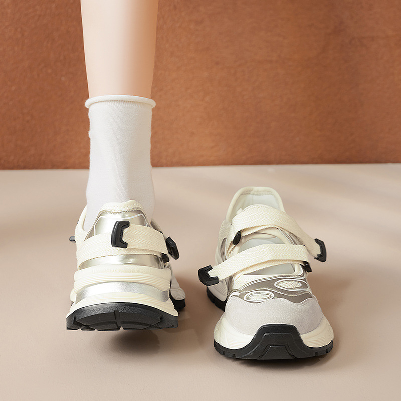 Augu Shi Deng Old Dad sandalias para mujeres 2026 nuevo estilo de primavera con base gruesa alta sandalias deportivas casuales delgadas