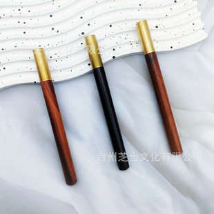 Brass Wood Signature Pen Red Sandalwood Red Sandalwood Business Ball Pen Rosewood Printing Carving LOGO Advertising Pen