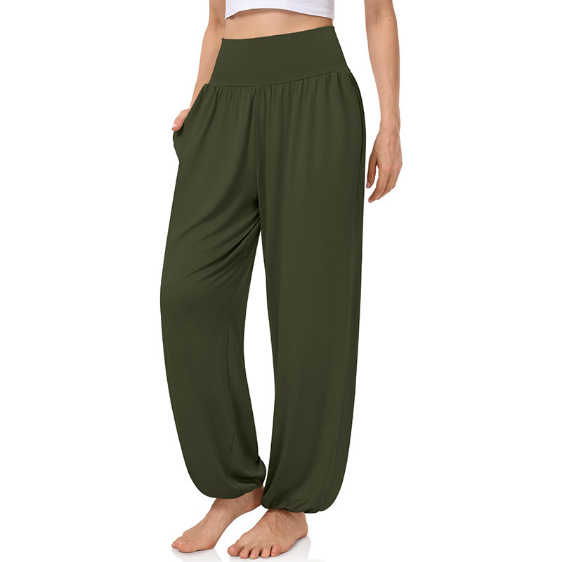 European and American cross-border foreign trade Amazon women's high waist casual loose trousers yoga sports pants jogging pants with pockets European and American cross-border foreign trade Amazon women's high waist casual loose trousers yoga sports pants jogging pants with pockets