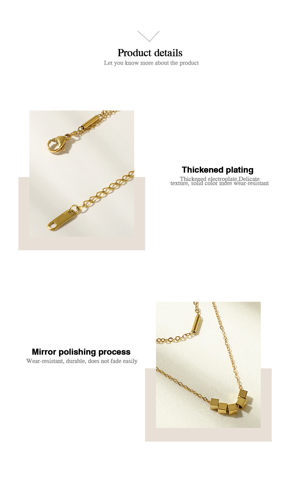 Geometric Fashion Stainless Steel Necklace Wholesale display picture 2