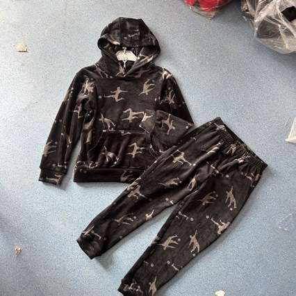 外贸欧美单宝宝绒套装秋冬新男女童长袖长裤两件套家居服睡衣秋裤