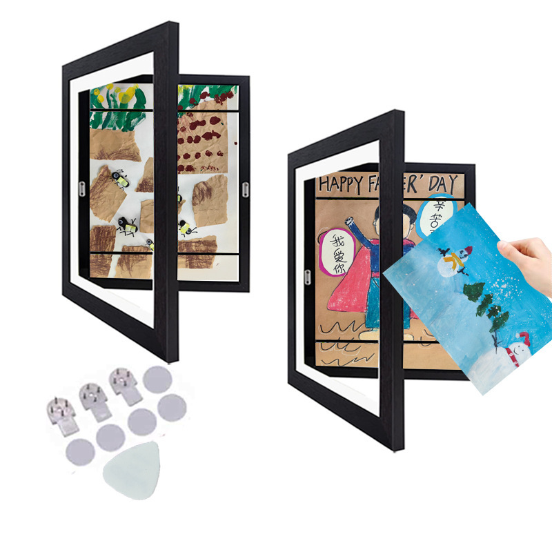 Amazon Cross-border Flip Photo Frame A3A48.5x11 Children's Art Frame Storage KidsArt Magnetic Frame
