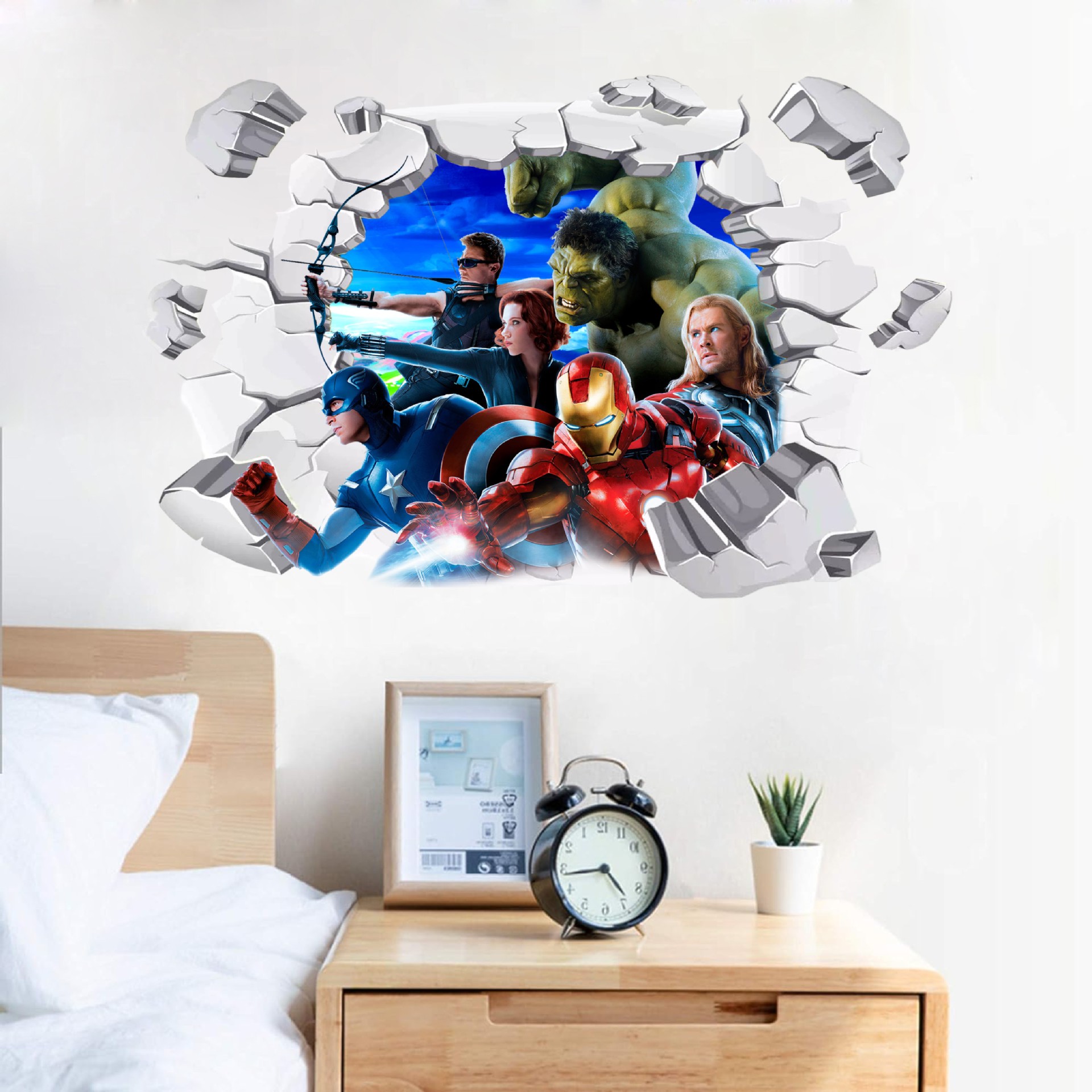 (Cross-border trading), The Avengers, high quality heroes PVC for bedroom on wall, stickers, Marvel