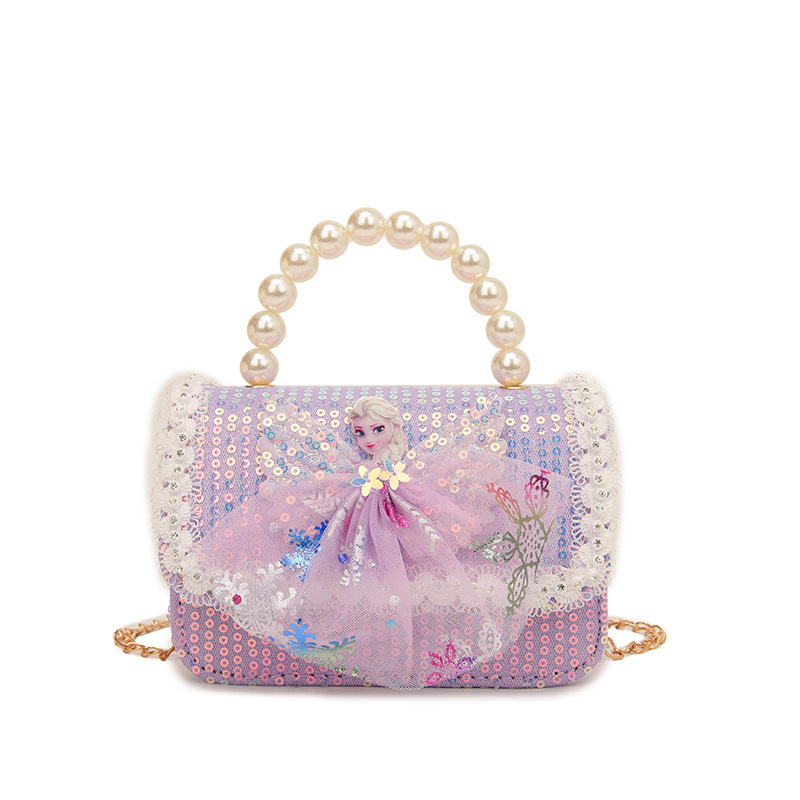 2025 nuevo lindo bolso de princesa de perlas portátil de moda versátil bolso de hombro bolso de cambio bolso de chicas coreanas