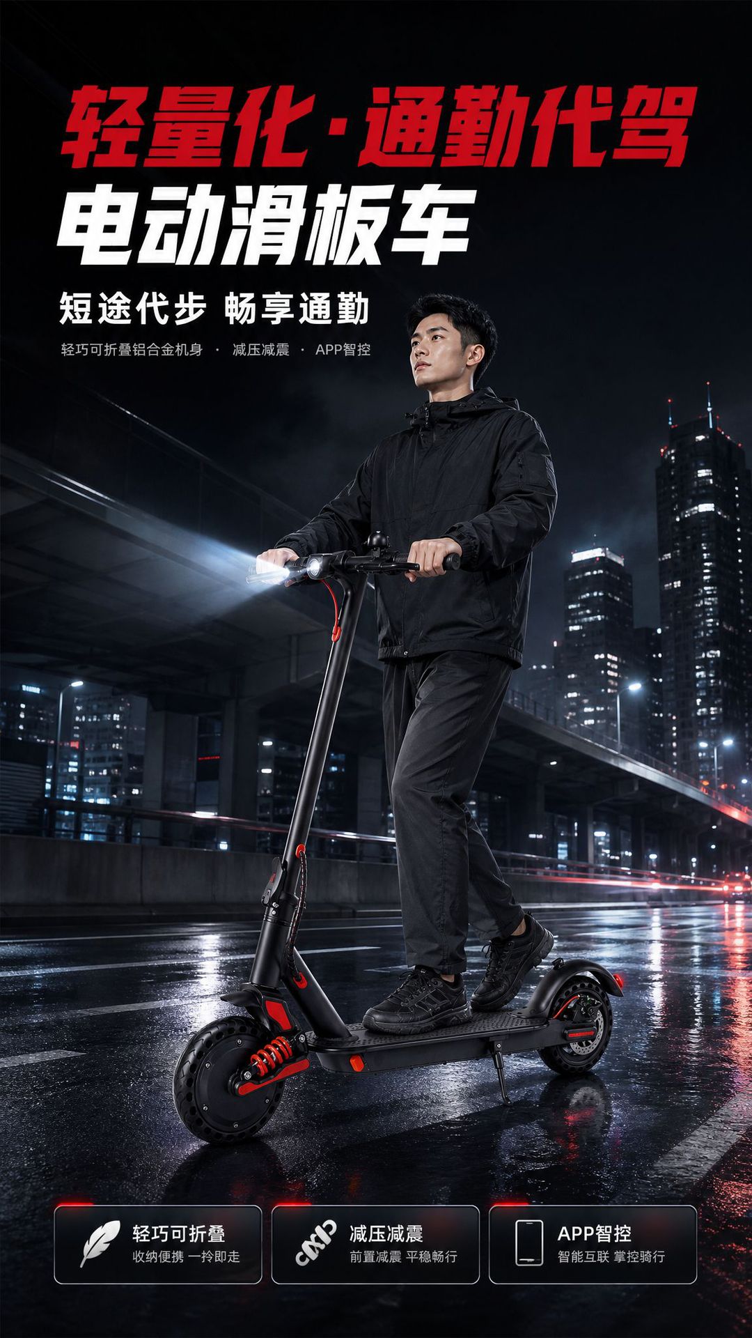 Cross-border electric scooter, aluminum alloy, foldable two-wheeled electric vehicle, small household transportation tool, long-range scooter