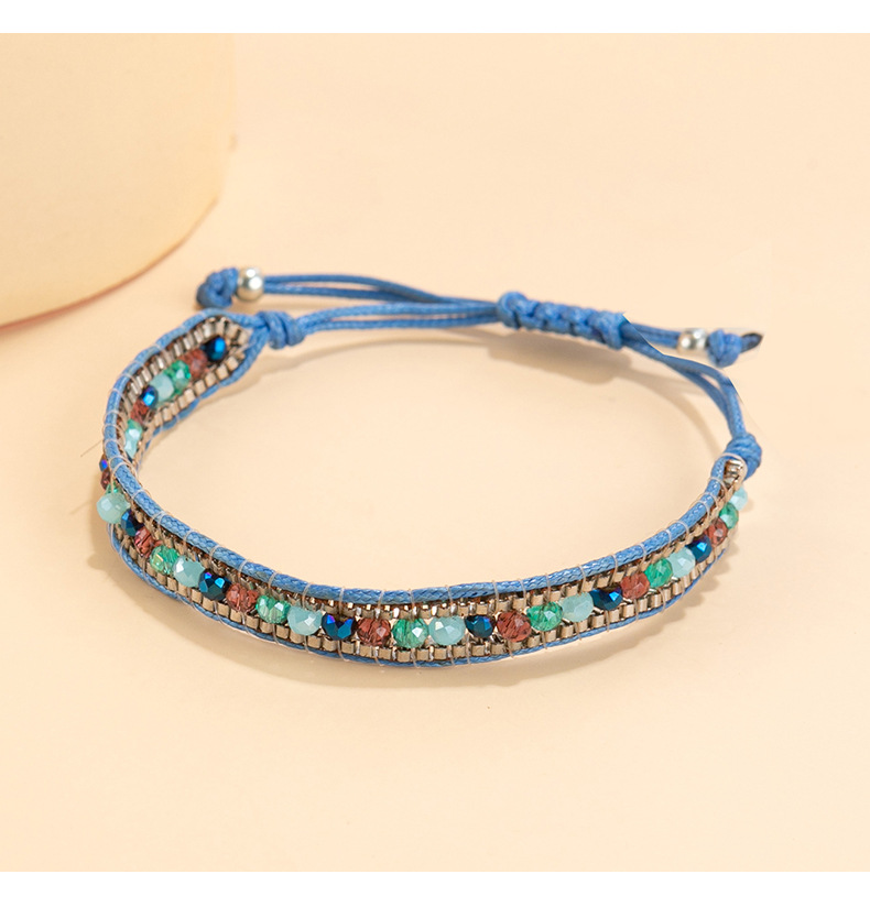 Ethnic Style Round Artificial Crystal Polyester Metal Wholesale Bracelets display picture 2