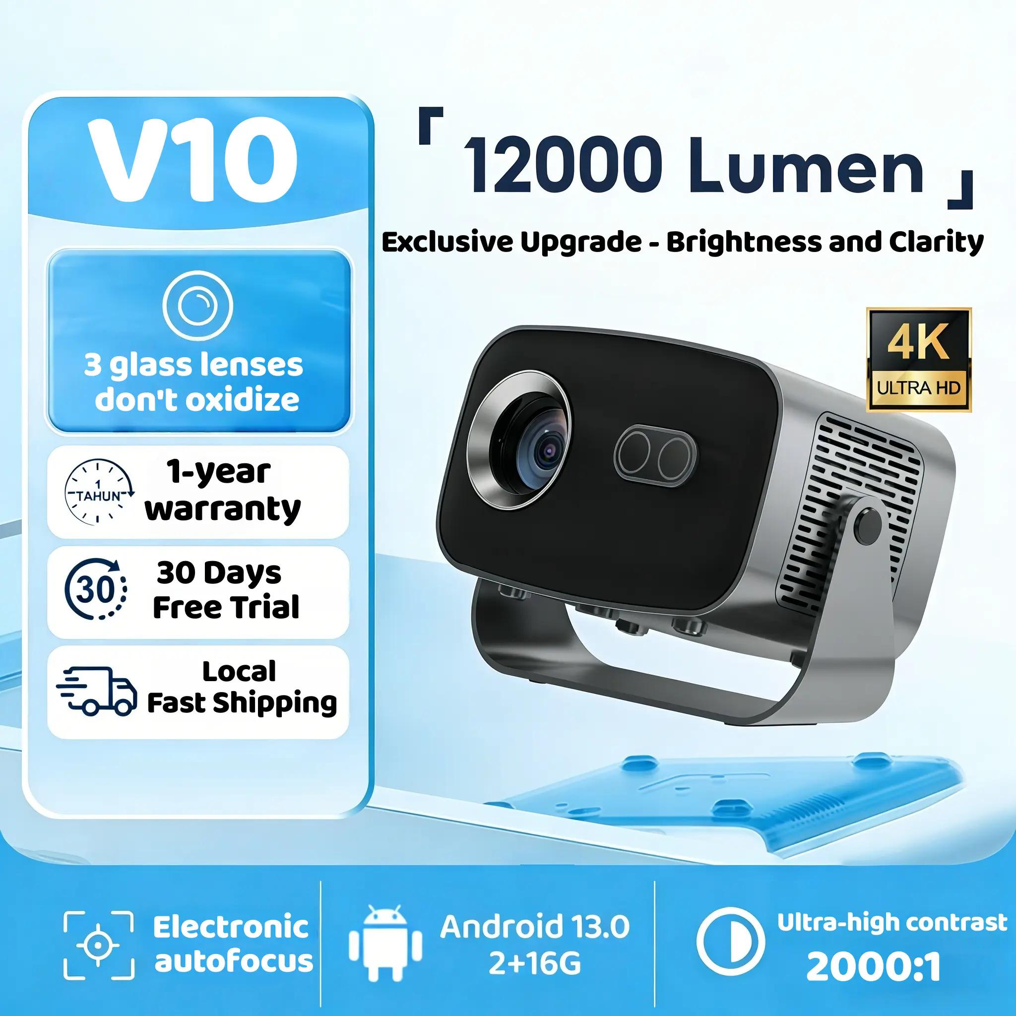Transfronterizo A10 proyector Android proyector rotatorio de alta definición proyector inteligente WiFi inalámbrico transfronterizo