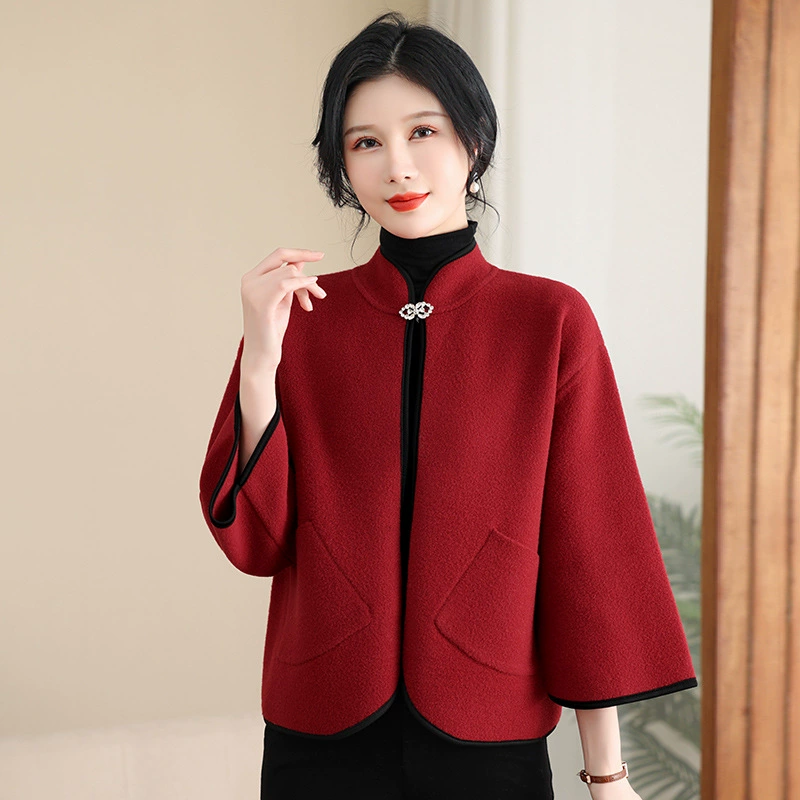 Год Дракона одежда год рождения мама пальто осенне-зимнее пальто в китайском стиле Тан костюм среднего и пожилого возраста женская одежда 2024 Новый год