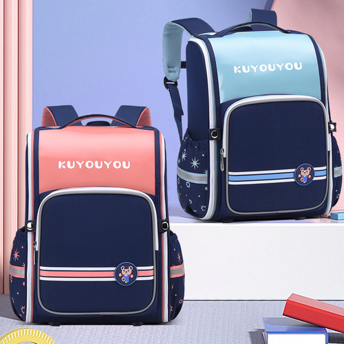 Cross-border protective spine British-style cartoon water-resistant large-capacity Korean-style girls' children students school backpack wholesale