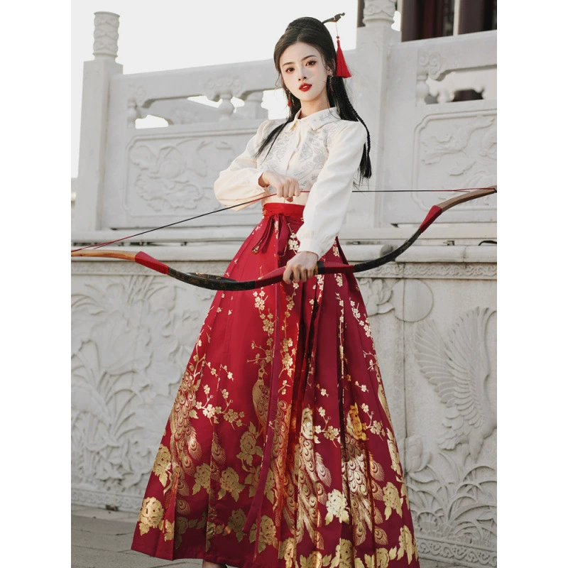 6502 Настоящий выстрел в национальном стиле Hanfu Han Элементы вышивки с длинными рукавами