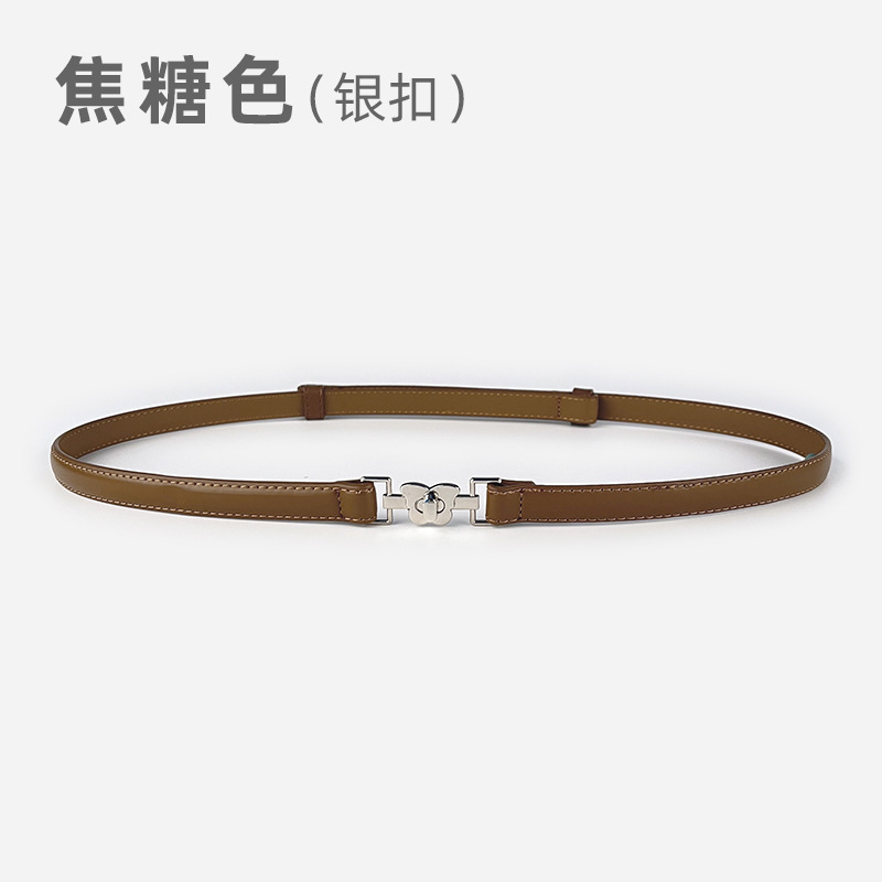 2024 無孔多用途ウエスト痩身ハイエンドレディース薄型ベルトセータースーツドレス女性のベルト|undefined