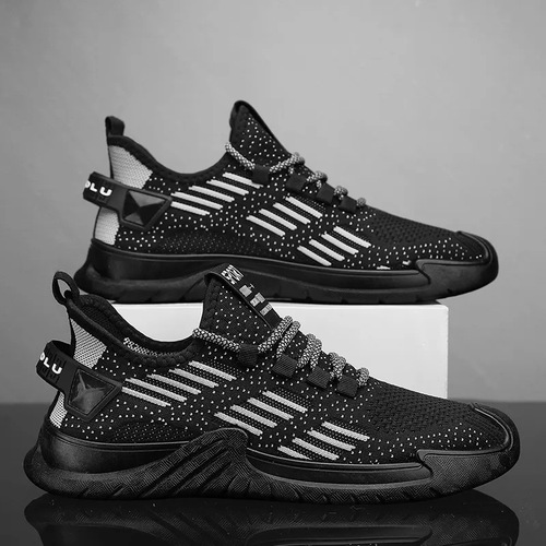 Men's Sports Shoes Summer Breathable Flyknit Mesh Shoes Student Running Casual Trendy Versatile 2024 New Fashion Shoes
