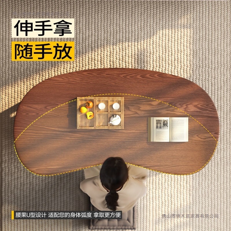 純無垢材コーヒーテーブルリビングルームホーム小さなアパート新しい二層引き出し付きライト高級ミニマリスト小さなティーテーブルティーテーブル|undefined