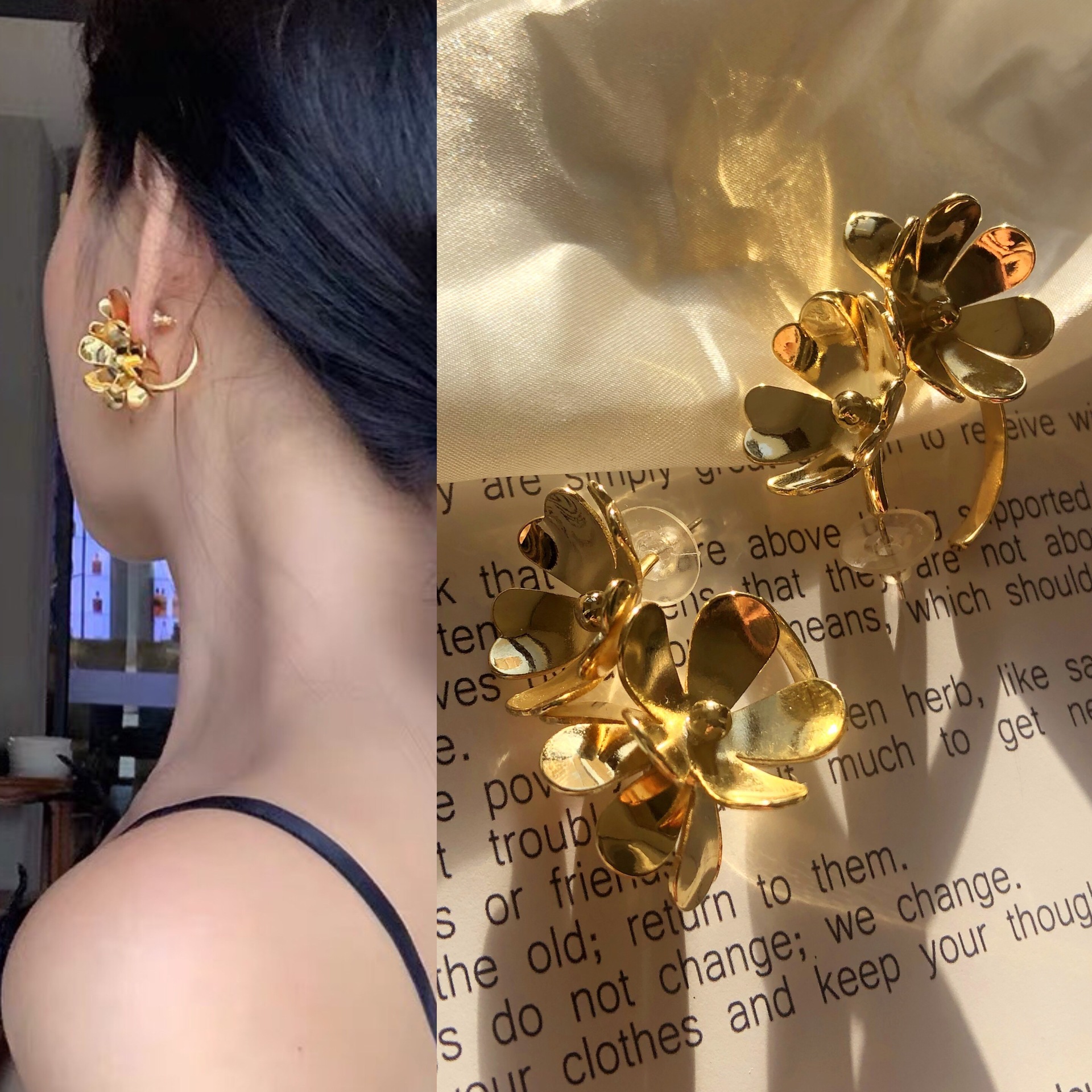 Vacancias suave hilo de malla brilla petal pendientes 2026 nuevo super temperamento perla perla hermosa joyas de orejas