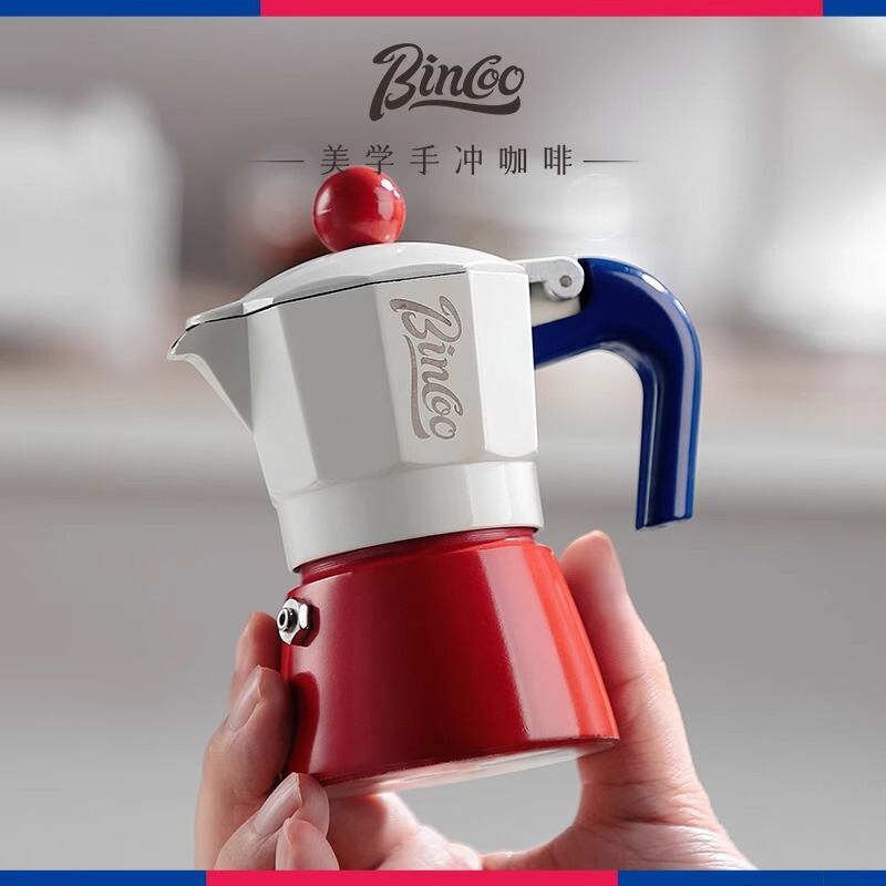 Bincoo Moka Pot Coffee Set for Home Use, Small Italian Style Pour over Coffee Pot, Mini Single-Serving Bincoo Moka Pot Coffee Set for Home Use, Small Italian Style Pour over Coffee Pot, Mini Single-Serving