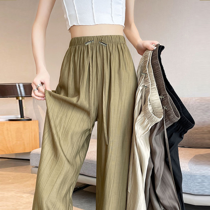 Pregnant Women's Yamamoto Pants Women's Thin Dape Summer Wearing Cotton and Hemp Pants Trendy Mom's New Sunscreen Slimming Ice Silk Wide Leg Pants
