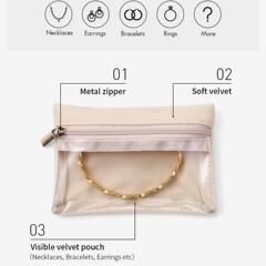 新商品の現物の小さいファスナーの袋はアクセサリーの収納袋を収納します。