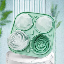 冰格冰块食品级硅胶模具威士忌冰球玫瑰花钻石造型制冰盒制作器