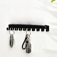 跨境鐵藝置物架牆壁鑰匙掛鈎架英文keys10鈎鐵藝衣帽掛鈎廠家批發