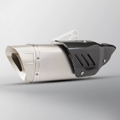 Locomotive general exhaust pipe Motorcycle exhaust pipe - full-titanium-imitation-carbon-cover