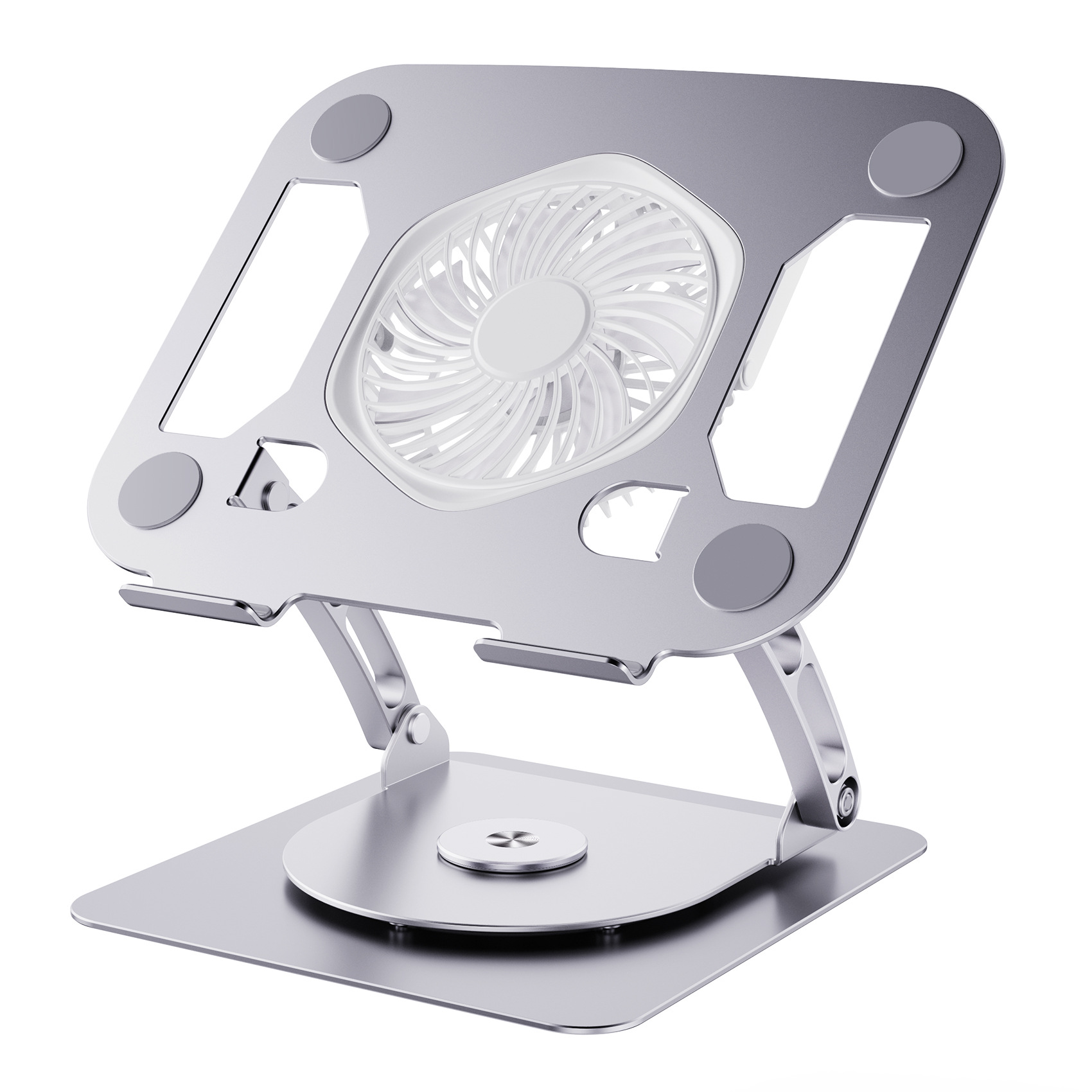 Nuevo elevador de metal plegable de doble capa base de rejilla de enfriamiento escritorio Laptop soporte para computadora tableta soporte para computadora portátil