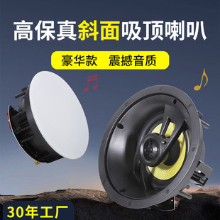 Beveled Ceiling Speaker High-End Fixed Resistor Ceiling Speaker Audio Home Background Music 8inch Ceiling Speakers