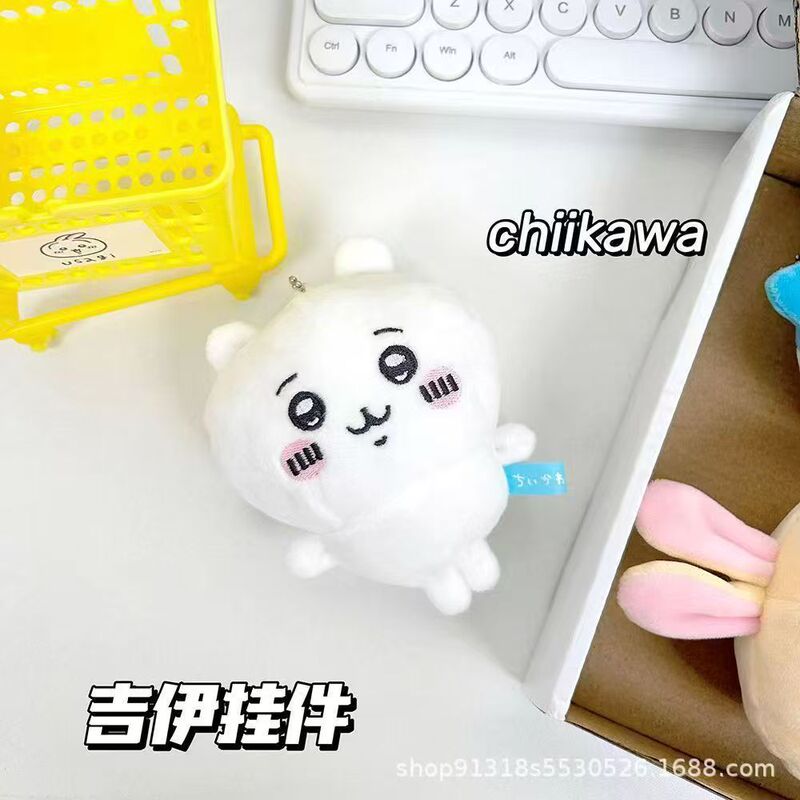 50周年限定 KT 純粋な青と白の猫のぬいぐるみキーホルダー、ギフト、おもちゃ、かわいい限定版|undefined