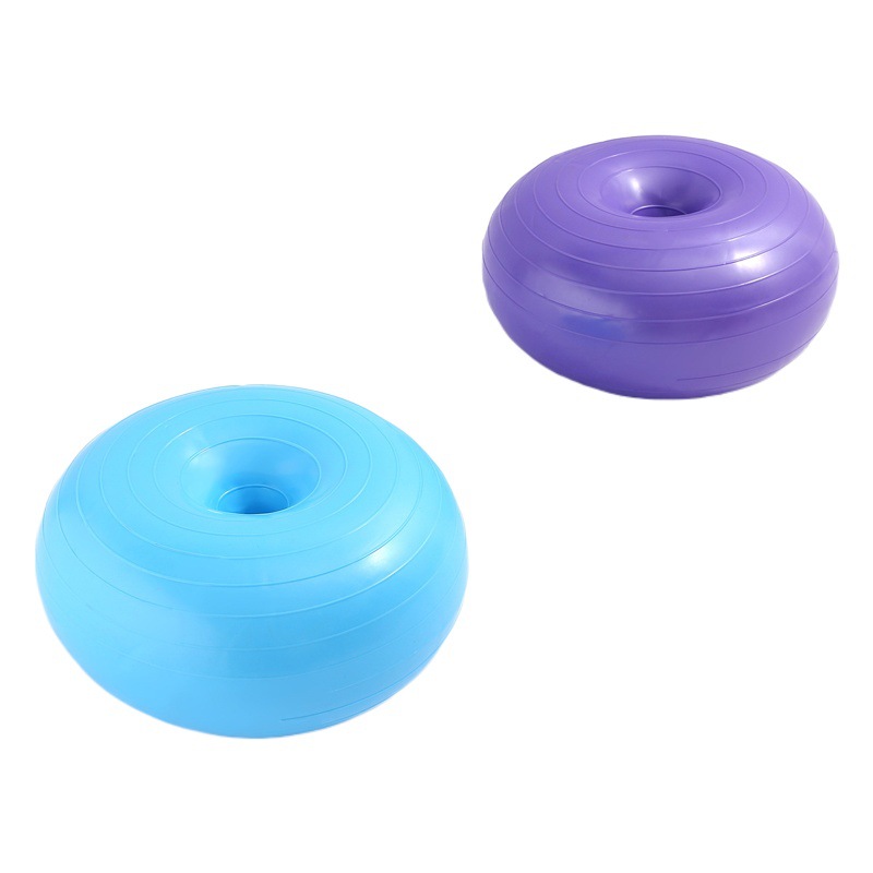 Bola de Yoga de donut nueva engrosada de plástico grande Bola de fitness deportes caseros al aire libre Bola de equilibrio al por mayor