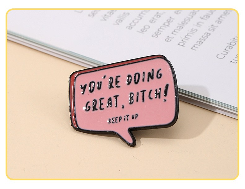 Unisex Gender Enamel Design Casual Simple Style Pin Letter Alloy Enamel Unisex Brooches
