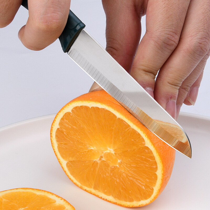 Cuchillo de frutas cuchillo doméstico cuchillo afilado cuchillo de acero inoxidable 2 en 1 cuchillo de peeling para estudiantes de melón y fruta image 4