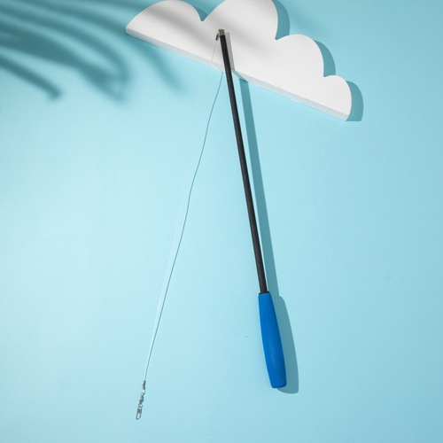 Cat toy with telescopic rod, three-section rod, multi-color rod, cross-border cat toy wholesale 