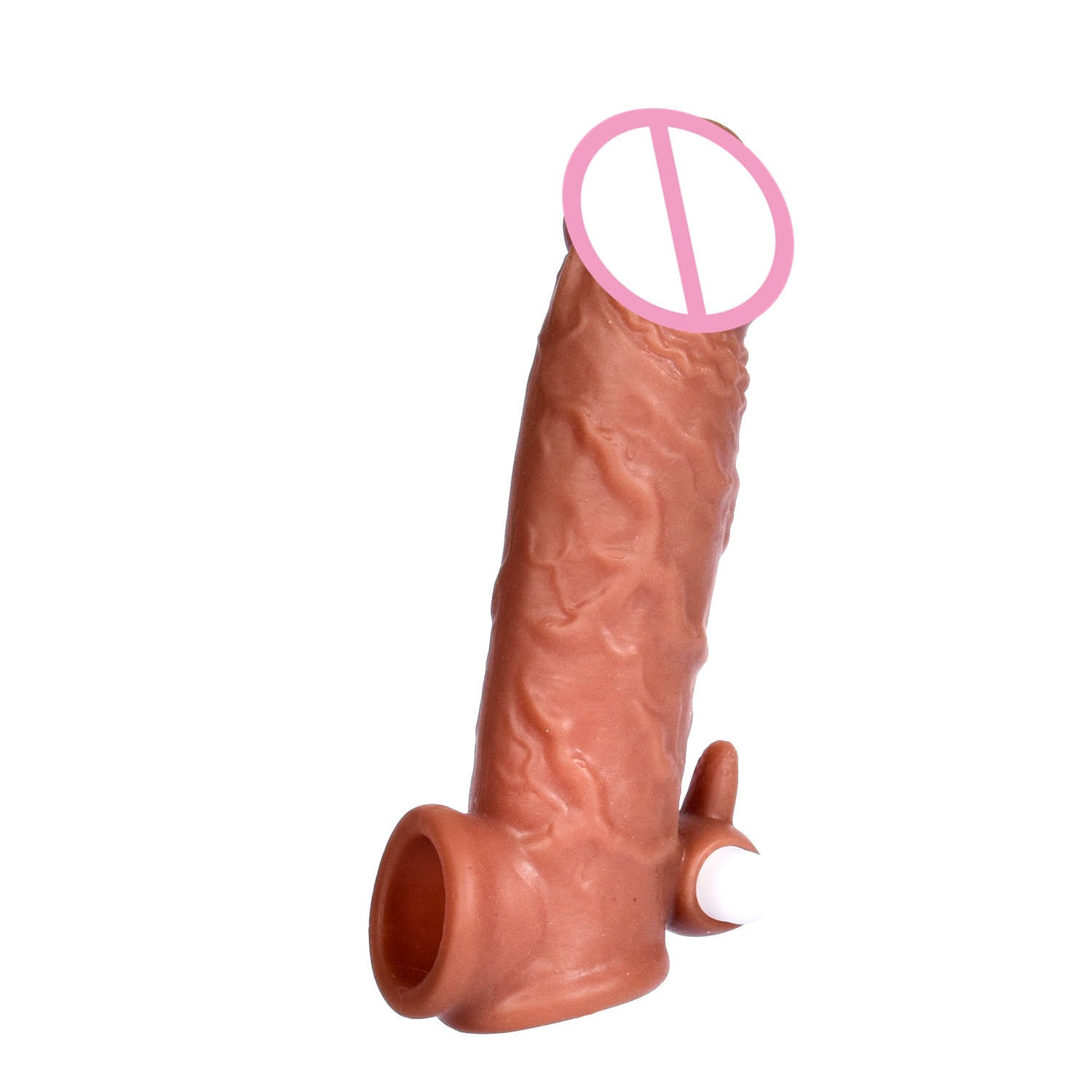 Mante de lobo, manga de pene, manga de pene de simulación de cristal alargada, manga de pene, juguetes sexuales TPE, manga de bloqueo de juguete para parejas