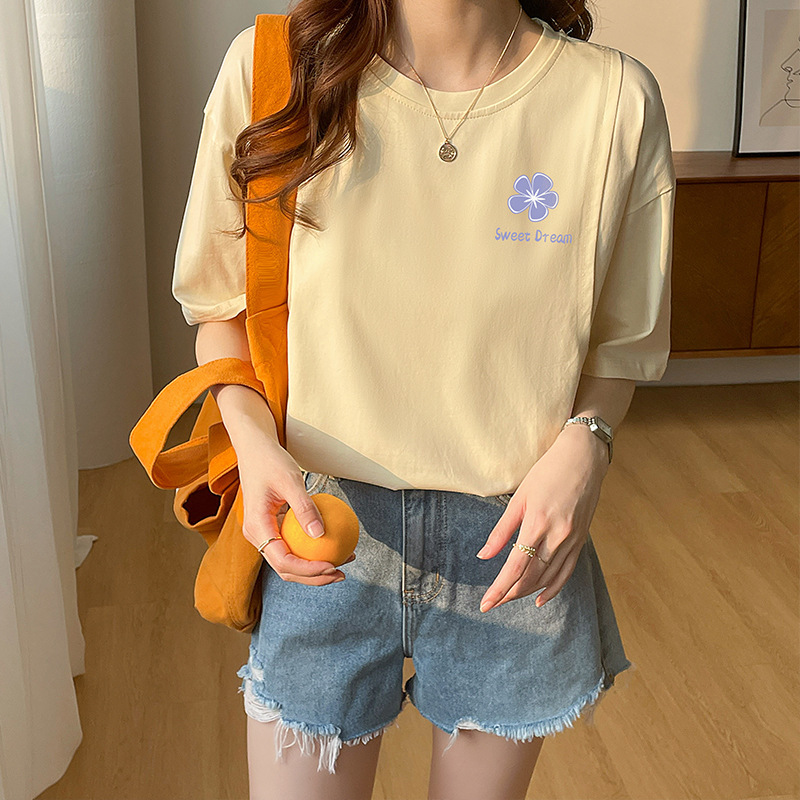 Breastfeeding Summer Top Small Flower T-Shirt Summer Hot Mom Fashionable Loose Breastfeeding Women's Breastfeeding Dress Slimming Fashionable Breastfeeding Summer Top Small Flower T-Shirt Summer Hot Mom Fashionable Loose Breastfeeding Women's Breastfeeding Dress Slimming Fashionable