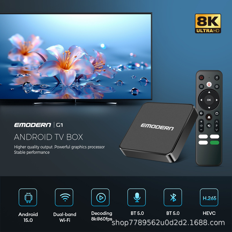 工厂直销 网络播放器双频wifi高清Android机顶盒外贸TV4K播放|undefined
