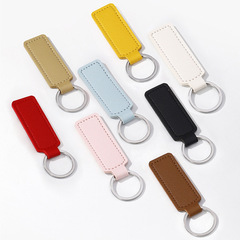 Amazon ベストセラー PU レザーキーホルダーシンプルなビジネスカーキーアクセサリーレザーキー DIY キーリング
