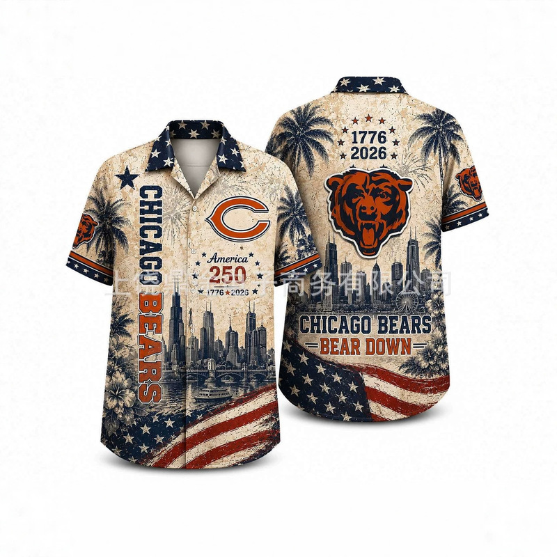 European and American style rugby-inspired Hawaiian shirt, featuring a 3D digital print of the American Eagle, celebrating the 250th anniversary of American independence, and designed with a loose fit