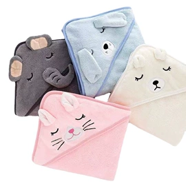 婴童毛浴巾;连帽浴巾;擦手巾