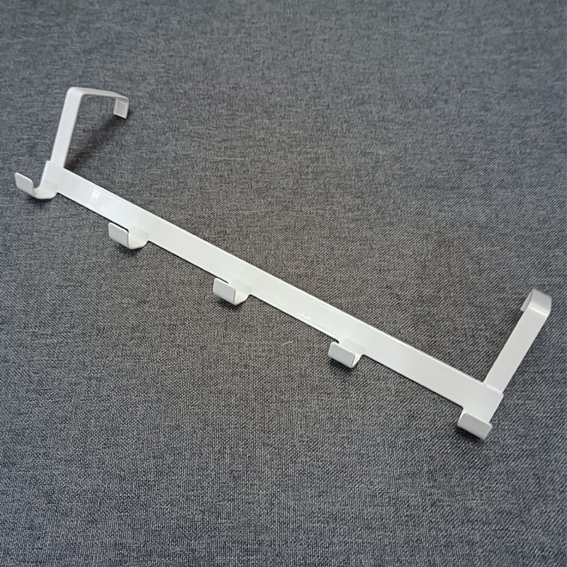 Puerta de hierro gancho trasero sin perforaciones hogar sin costuras gancho de bolsa de 5 piezas multifuncional abrigo y estante de almacenamiento de sombrero cinco gancho de garra