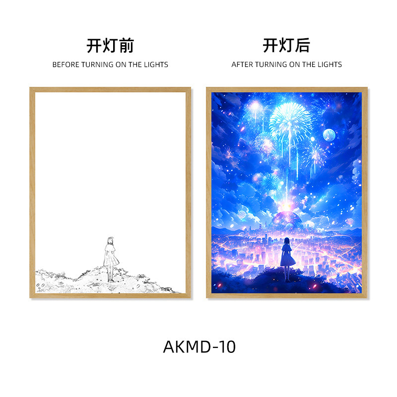 国境を越えた万家の明かりシリーズの明かり画振音ネット赤装飾画小夜灯創意フォトフレーム|undefined
