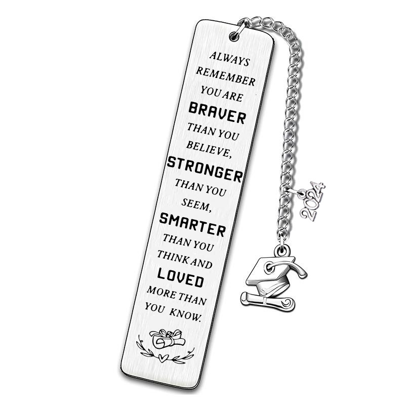 Marcador de acero inoxidable 2024 temporada de graduación marcador inspirador regalo del día del maestro de Acción de Gracias letras láser más logotipo