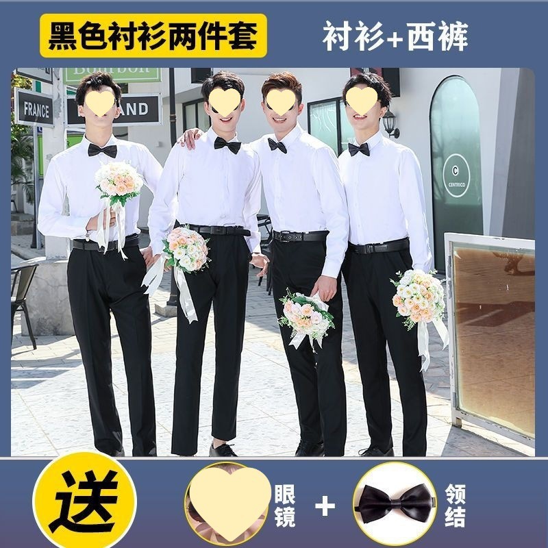 大码西装伴郎服兄弟装兄弟礼服裤套装团马甲婚礼衣服男西服西春秋|undefined