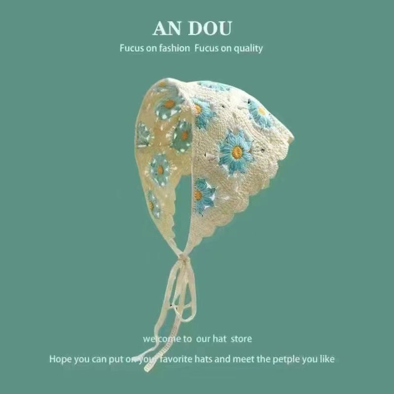 Ретро шарф, демисезонная вязаная повязка на голову, французский ретро стиль